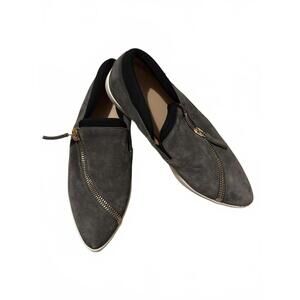 NWOT Furla Suede Slip-On Shoes with Zipper